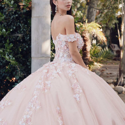 Juliet JT1460J Off the Shoulder Corset Bodice Poofy Quinceanera Gown