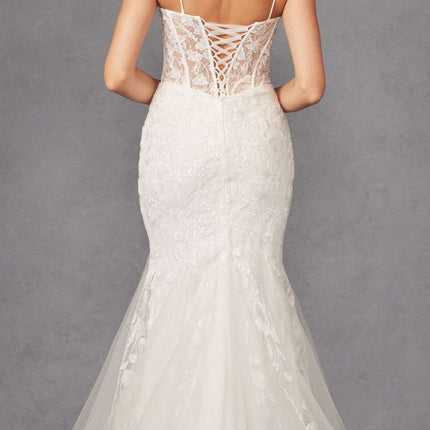 Juliet JT2441SW Long Corset Bodice Embellished Mermaid Wedding Dress