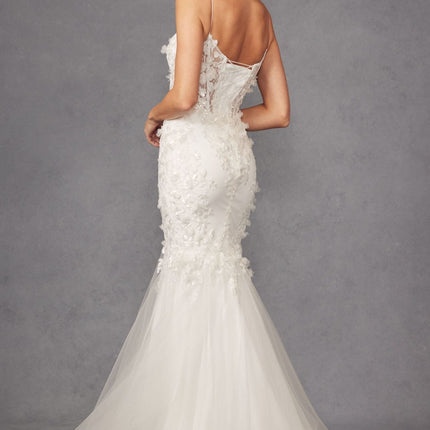 Juliet JT2469KW Long Sweetheart Boned Embellished Bodice Trumpet Gown
