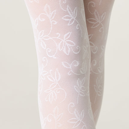 Conte Tights for girls Ketty 40 Den - Floral Pattern
