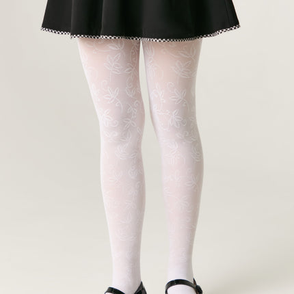 Conte Tights for girls Ketty 40 Den - Floral Pattern