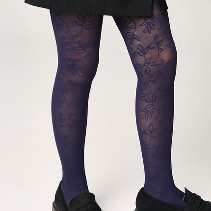 Conte Tights for girls Ketty 40 Den - Floral Pattern
