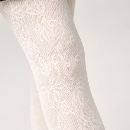 Conte Tights for girls Ketty 40 Den - Floral Pattern