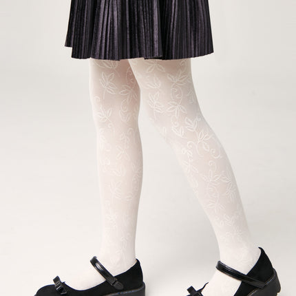 Conte Tights for girls Ketty 40 Den - Floral Pattern