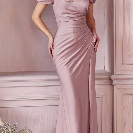 Cinderella Divine KV1061 Cap Sleeve With Shawl Long Fitted Dress