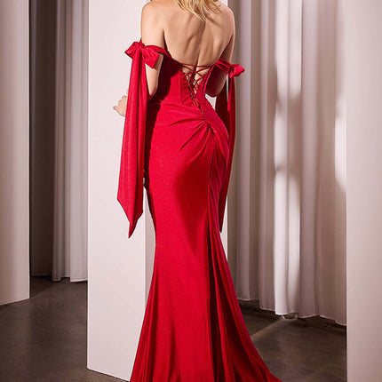 Ladivine KV1120 Dress Off The Shoulder Stretch Spandex Fitted Dress