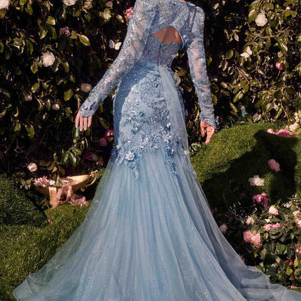 Andrea & Leo MA101 Strapless Mermaid Dress With Removable Bolero