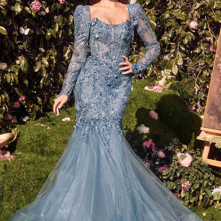 Andrea & Leo MA101 Strapless Mermaid Dress With Removable Bolero