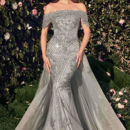 Andrea & Leo MA103 Off The Shoulder Embellished Mermaid Gown