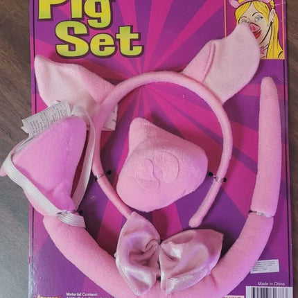 Pig Set Nose Headband Tail and Bowtie