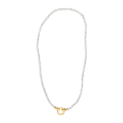 18K Yellow Gold Vermeil Pearl Strand Infinity Necklace