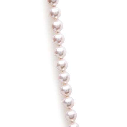14K Yellow Gold 8.0x8.5mm Akoya Pearl Strand Necklace