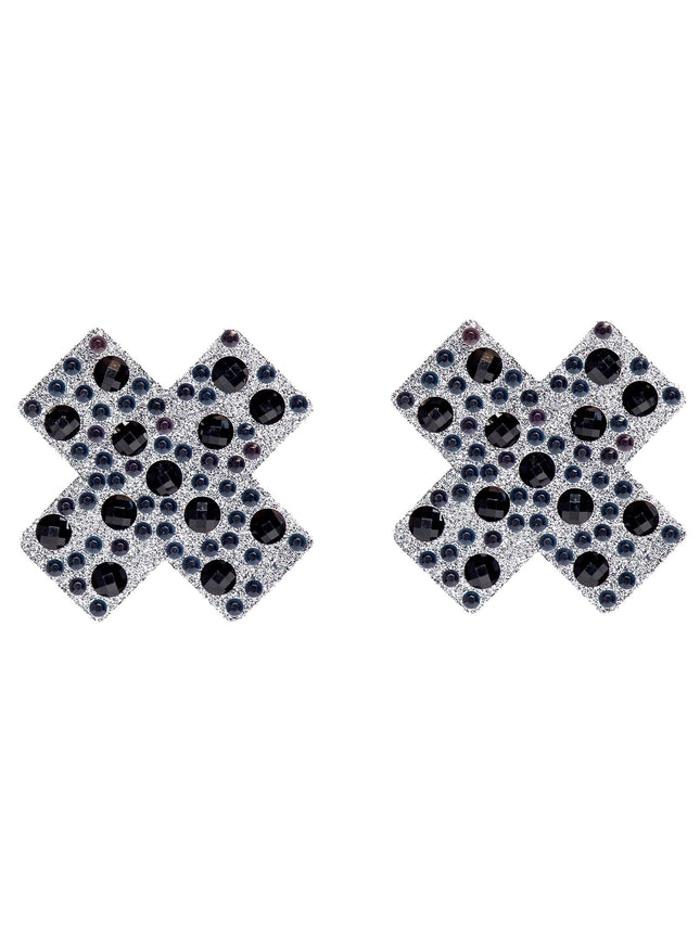 X Factor Nipple Jewel Stickers - Black - O/S