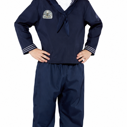 Navy Uniform Military Soldier Sailor Child Costume Med 7-10