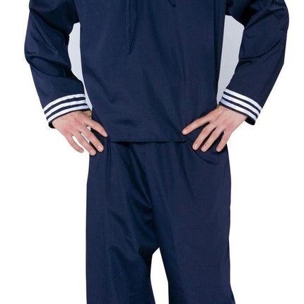 Navy Sailor Seaman Military Soldier Uniform Adult Costume With Hat