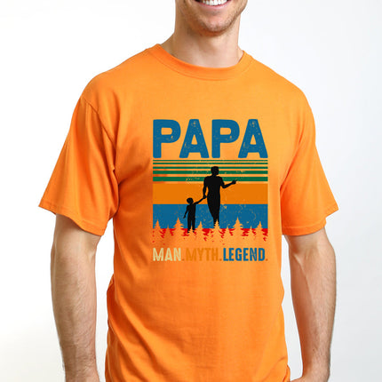 Papa Man, Myth, Legend Men's Bamboo Viscose/Organic Cotton Short Sleeve Graphic T-Shirt