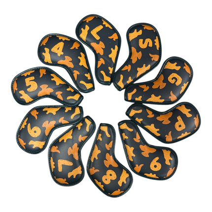 Dino Nugget Iron Covers Set | Magnetic Closure | 10-Piece Iron Headcover Set (4–9, P, G, S, L) | Premium PU Leather
