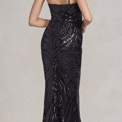 Nox Anabel R1204 Floor Length Fitted Sequin Gown