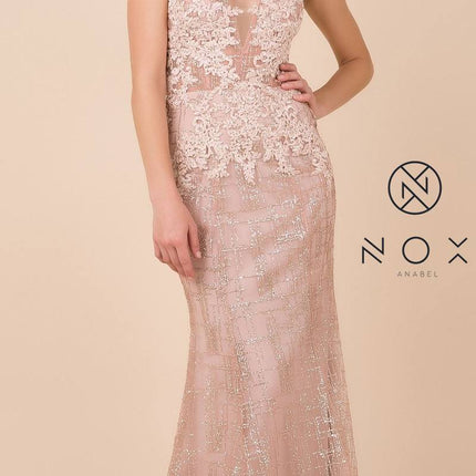 Nox Anabel R282-1 Mermaid Long Dress Corset Open-Back