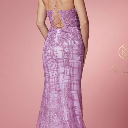 Nox Anabel R282-1 Mermaid Long Dress Corset Open-Back