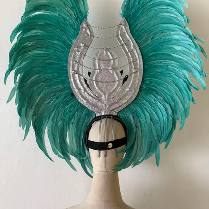 The Stardust Aurora Feather Headdress – Light Purple Cabaret & Carnival Crown