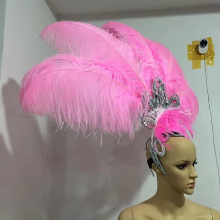 The Stardust Empress – Deluxe Feathered Samba & Carnival Crown