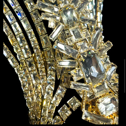 Geometric Crystal Glass Gemstone Headpiece
