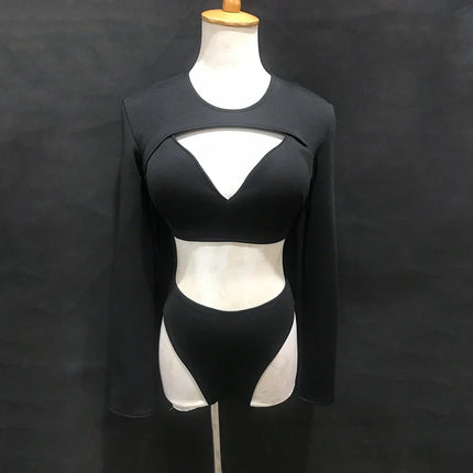 The Stardust Electra Performance Set – Long-Sleeve Pole & Gogo Bikini