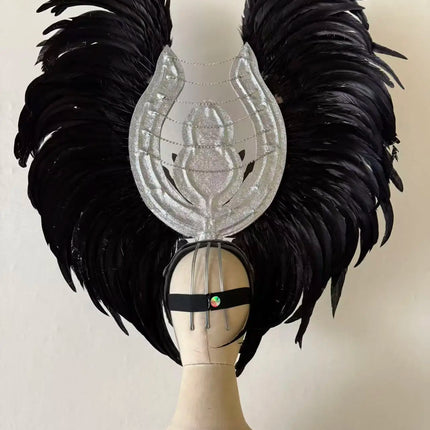 The Stardust Aurora Feather Headdress – Light Purple Cabaret & Carnival Crown
