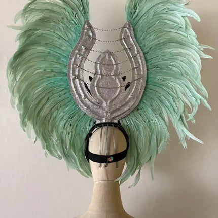 The Stardust Aurora Feather Headdress – Light Purple Cabaret & Carnival Crown