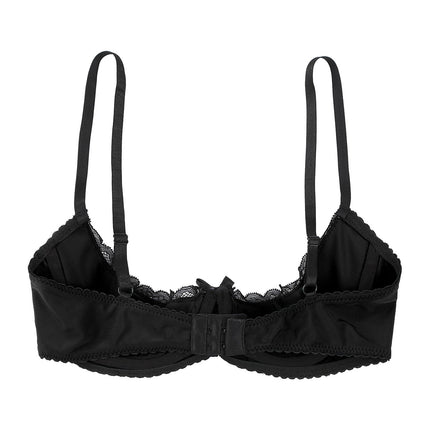 Lace Underwire Half-Cup Balconette Bra