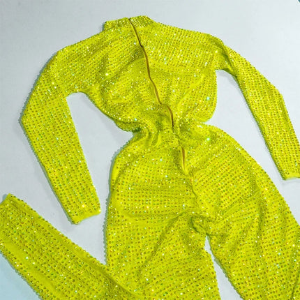 Sparkly Rhinestone Luxury Jumpsuit & Stage Performance Costume