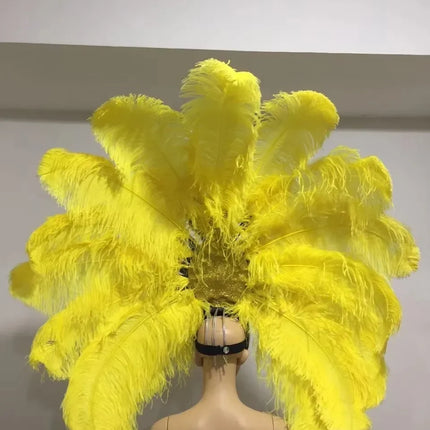 FASHIONABLE AND EXQUISITE HEADDRESS FEATHERS SAMBA DANCE CARNIVAL HALLOWEEN PARTY LATIN DANCE BAR PERFORMANCE HAT MASQUERADE