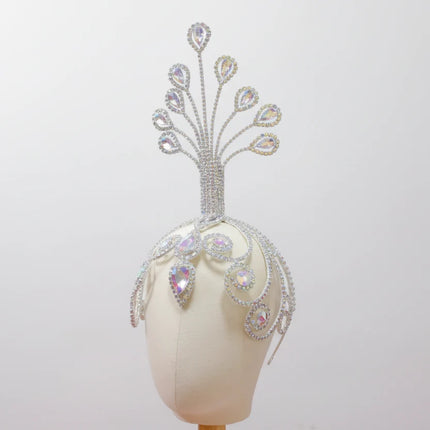 Peacock Rhinestone Headpiece