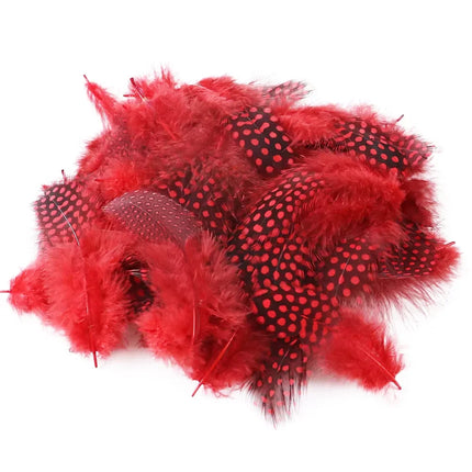 Natural Spotted Guinea Fowl Feathers 100PC