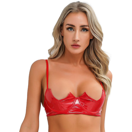 V-Notch Underwired Open Chest Bra Top
