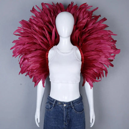 Festival Carnival Feather Shoulder Shawl