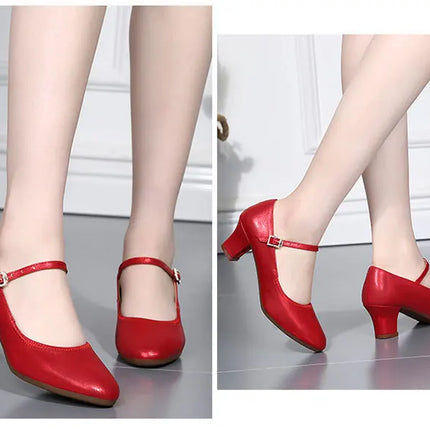 The Stardust Darling Mary Jane – Classic Block Heel Practice Shoe