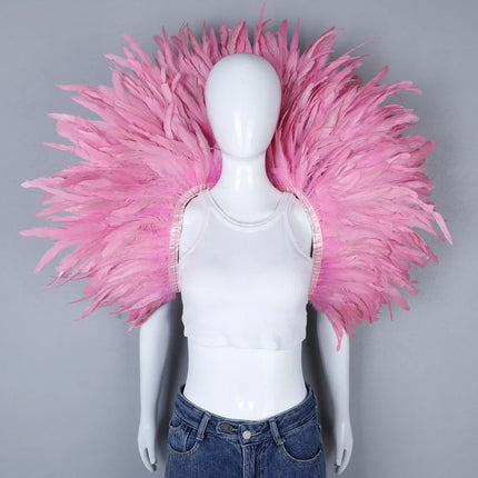 Festival Carnival Feather Shoulder Shawl