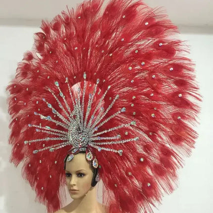 The Stardust Mirage – Premium Mohawk Feather Samba Carnival Headdress