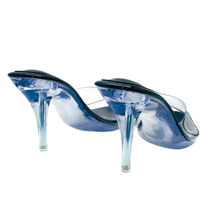 The Stardust Mirage Stiletto Mule – Clear Pointed-Toe Illusion Heel