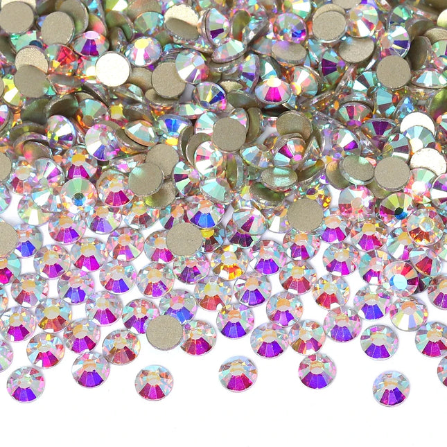 SS3-SS60 AB Gold Bottom Non-Hotfix Glass Flatback Rhinestone