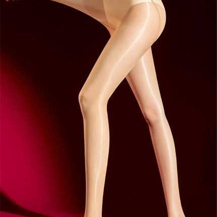 Plus Size Oil Glossy 1D Ultra-Thin Shaping Pantyhose High-Elasticity Tights