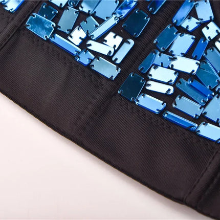 The Stardust Prism Siren – Mirror Embellished Push-Up Bustier Corset Top