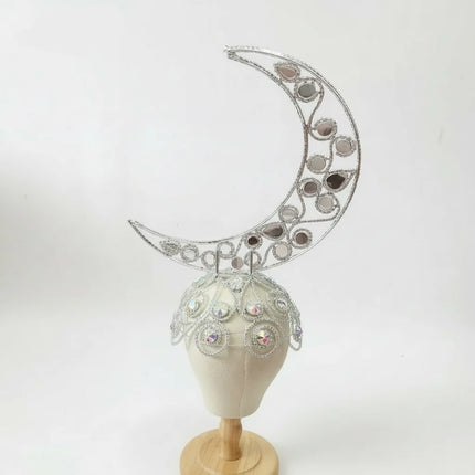Rhinestone Moon Headpiece