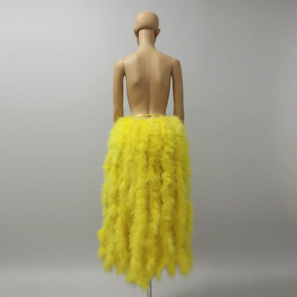 Long Feather Bustle Skirt Costume Accessory