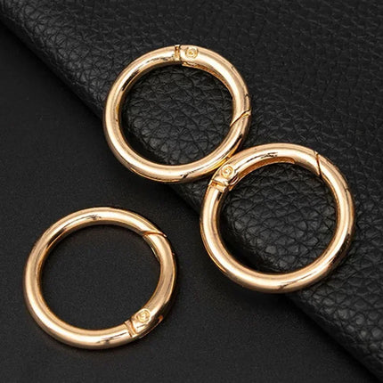 Metal Spring O-Ring Snap Clasp Clips for Bags, Keychains & DIY Crafts