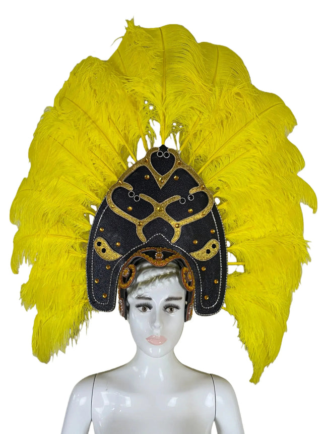 The Stardust Zenith – Premium Feathered Carnival & Samba Crown Headdress