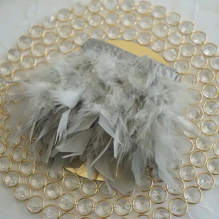 Multicolor Turkey Feather Trim Fringe Fluffy Ribbon