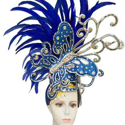 The Stardust Dionysia – Elegant Feathered Samba Carnival & Masquerade Headdress